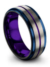Wedding Bands Her and Boyfriend Tungsten Carbide Wedding Bands Sets Promise - Charming Jewelers