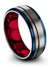 Ladies Carbide Wedding Rings Grey Tungsten Engagement Woman Ring for Men - Charming Jewelers