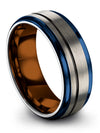 Tungsten Wedding Band for Fiance and Her Tungsten Engrave Bands for Male Grey - Charming Jewelers
