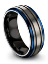 Wedding Ring for Womans Minimalist Tungsten Ring for Female Engraved I Love You - Charming Jewelers