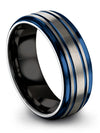 Matching Boyfriend and Husband Wedding Band Tungsten Grey Couples Promise Ring - Charming Jewelers