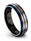 Tungsten Wedding Band Grey Copper Tungsten Promise Ring Set Promise Grey Band - Charming Jewelers