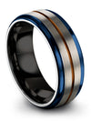 Wedding Band 8mm Personalized Mens Rings Tungsten Rings Sets for Wife - Charming Jewelers