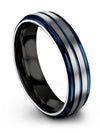 Grey Rings Mens Wedding Tunsen Bands Womans Grey Bling Ring Couples Band Sets - Charming Jewelers