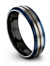 Modern Anniversary Ring Grey and Gunmetal Tungsten Ring Promise Ring Couples 2 - Charming Jewelers