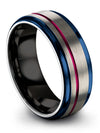 Engagement and Promise Ring Rare Tungsten Band Grey Hand Rings Tungsten 8mm - Charming Jewelers