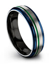 Wedding Ring for Guy Grey Plated Tungsten Engagement Ring Engraved Guys Bands - Charming Jewelers