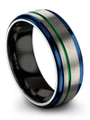 Mens Plain Wedding Ring Tungsten Carbide Band for Ladies Engraved Personalized - Charming Jewelers