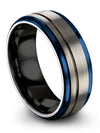 Her and Her Band Wedding Grey 8mm Tungsten Grey Rings Cute Promise Bands - Charming Jewelers