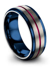 Wedding Band Couples Tungsten Carbide Engagement Womans Band Marriage Ring - Charming Jewelers