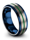 Wedding Grey Rings for Mens Matching Tungsten Ring for Couples Promise for Man - Charming Jewelers