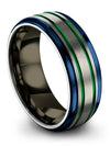 Grey Guys Wedding Ring Cute Tungsten Ring Matching Engagement Lady Ring Gifts - Charming Jewelers
