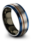 Grey Wedding Bands Set for Girlfriend and Her Carbide Tungsten Rings Grey - Charming Jewelers