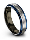 Metal Wedding Bands for Men Guy Rings Tungsten Carbide Promise Boyfriend - Charming Jewelers