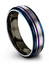 Grey Anniversary Ring Rings for Female Tungsten Rings for Woman&#39;s Purple Line - Charming Jewelers