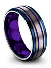 Men Anniversary Ring Tungsten Carbide Rings Fiance