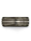 Carbide Wedding Ring Mens Wedding Ring for Men Tungsten Carbide Grey Unique - Charming Jewelers