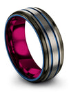 Tungsten Wedding Rings Exclusive Bands Grey Bands Engagement Mens Set Customize - Charming Jewelers