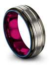 Tungsten Carbide Promise Rings Bands Tungsten Ring Boyfriend and Fiance Brushed - Charming Jewelers