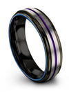Wedding Bands Set for Lady Exclusive Tungsten Rings Grey Engagement Lady Ring - Charming Jewelers