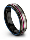 Step Flat Wedding Bands Tungsten Wedding Ring Sets for His and Him Fiance - Charming Jewelers