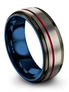 Guy Tungsten Carbide Wedding Band Grey Tungsten Rings for Woman&#39;s Wedding Ring - Charming Jewelers