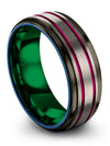 Tungsten Wedding Rings Set Tungsten Band Step Flat Engraved Rings for Woman&#39;s - Charming Jewelers