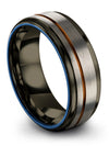 Plain Grey Wedding Ring His and Her Band Tungsten Matching Rings Sets - Charming Jewelers