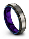 Wedding Male Grey Ring Common Tungsten Bands Matching for Couples Band Birthday - Charming Jewelers