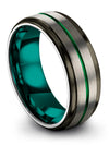 Female Bling Bands Tungsten Jewelry Him Grey Ring Valentines Day Present - Charming Jewelers