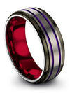 Personalized Wedding Ring for Couples Tungsten Engraved Bands for Womans Guys - Charming Jewelers