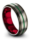 Guy Slim Wedding Band Tungsten Matching Ring for Couples Engraved Bands - Charming Jewelers