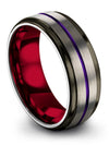 Engagement Bands Promise Ring Set Tungsten Bands His and Him Brushed Grey Birth - Charming Jewelers