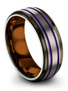 Wedding Ring for Ladies Engraved Tungsten Wedding Rings Sets for Men Grey - Charming Jewelers