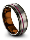Wedding Ring for Womans and Lady Sets Grey Tungsten Wedding Bands Customize - Charming Jewelers