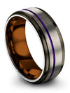 Wedding Ring Engagement Man Ring Tungsten Men&#39;s Bands Engagement Bands Grey - Charming Jewelers