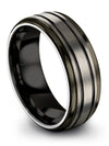 Wedding Band for Girlfriend and Wife 8mm Tungsten Wedding Ring Female - Charming Jewelers
