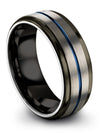 Groove Wedding Rings Tungsten Ring for Woman&#39;s Matte Finish