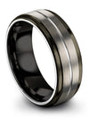 Grey Wedding Set for Mens Wedding Rings for Men Tungsten Grey Engagement Ladies - Charming Jewelers