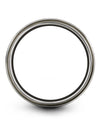 Custom Grey Wedding Ring Tungsten Grey Gunmetal Engraved Guy Rings Grey Promise - Charming Jewelers