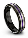 Wedding Grey Ring Grey Tungsten Ring 6mm Guys Large Rings Grey Promise Rings - Charming Jewelers
