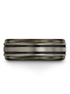 Grey Wedding Bands Tungsten Polished Rings for Man Grey Mid Rings for Woman&#39;s - Charming Jewelers