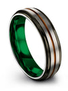 Plain Wedding Bands for Him and Wife Grey Tungsten Engagement Male Rings Him - Charming Jewelers