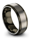 Metal Anniversary Band for Female Grey Tungsten Carbide Couple Rings - Charming Jewelers