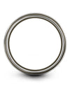 Female Grey Plated Wedding Band Tungsten Guys Band Grey Promise Band Custom - Charming Jewelers