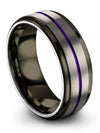Carbide Wedding Bands Wedding Ring for Lady Tungsten Engraved Grey Ring Set 2nd - Charming Jewelers