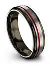 Grey Promise Rings Sets for Couples 6mm Men Tungsten Carbide Rings Lady Promise - Charming Jewelers