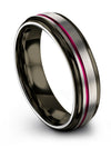 Metal Wedding Ring for Lady Guy Grey Tungsten Bands Rings Sets for Ladies Grey - Charming Jewelers