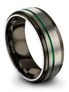 Grey Green Anniversary Ring Tungsten Carbide Wedding Ring Promise Band for Aunt - Charming Jewelers