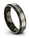 Mens Wedding Ring Set Men Grey Tungsten Wedding Rings 6mm Engagement Womans - Charming Jewelers